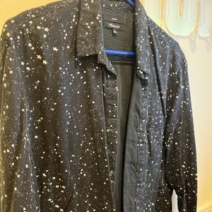 Madewell star print flannel button down